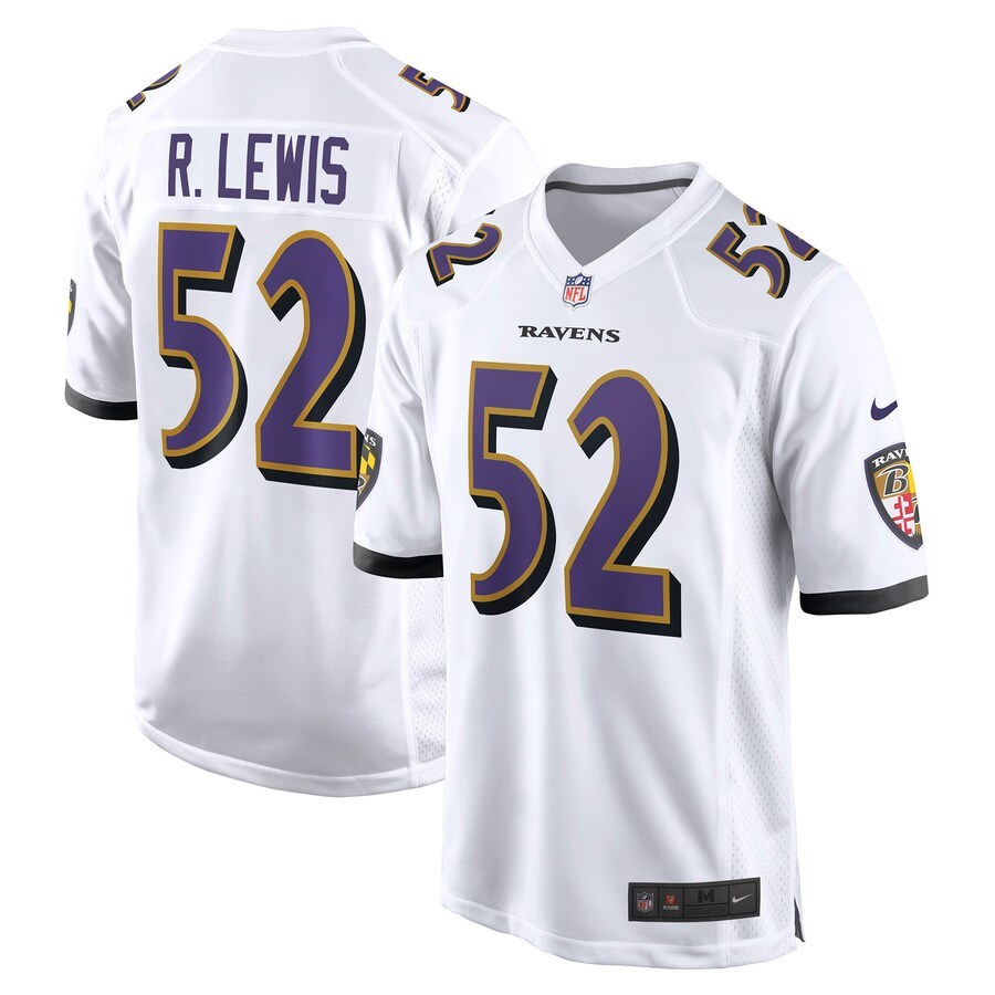 Men's Baltimore Ravens Ray Lewis Nike White Retired Player Game Jersey - ujerseystore