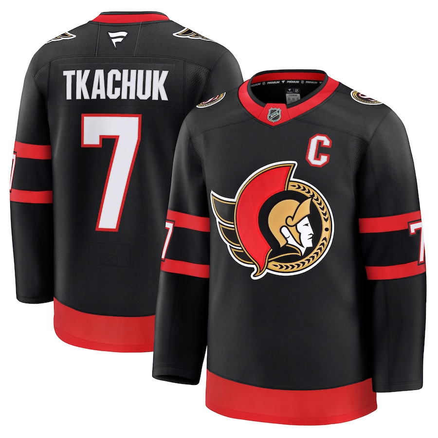 Men's Ottawa Senators Brady Tkachuk Fanatics Black Home Premium Jersey - ujerseystore