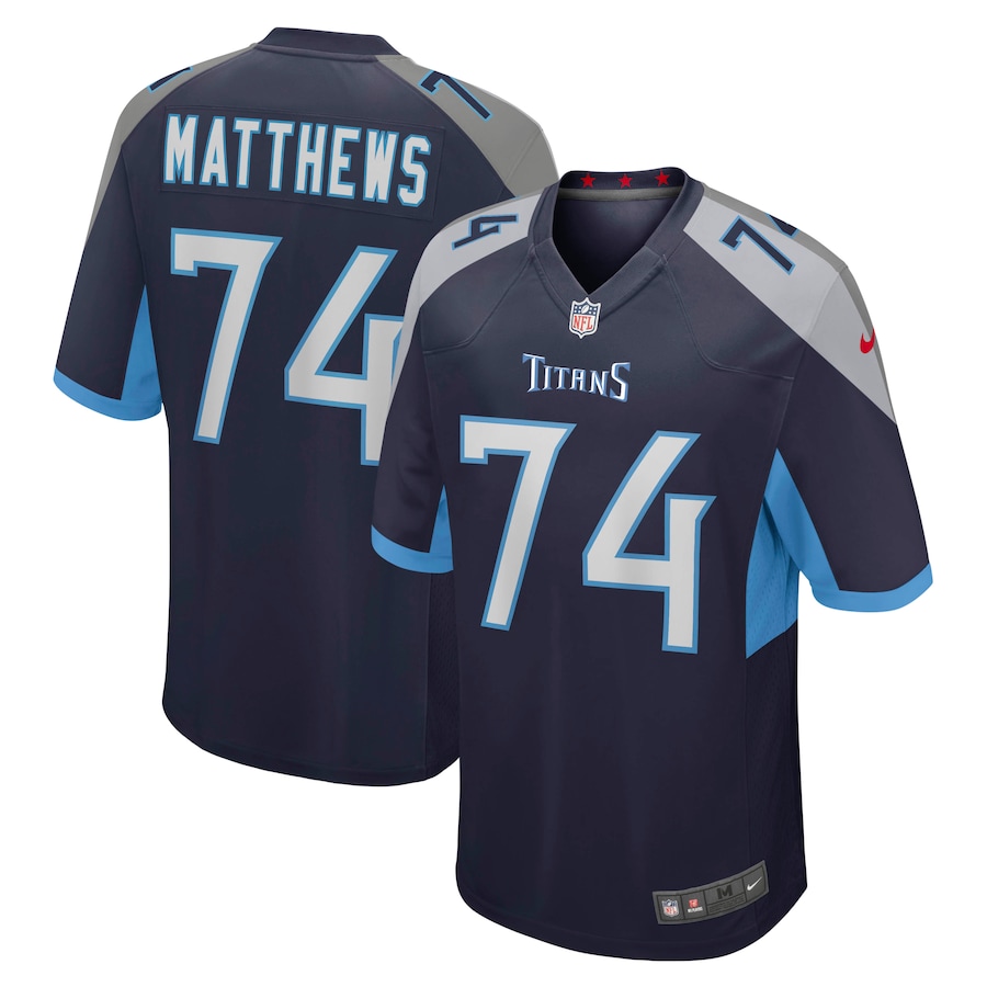 Men's Tennessee Titans Bruce Matthews Nike Navy Retired Player Jersey - ujerseystore