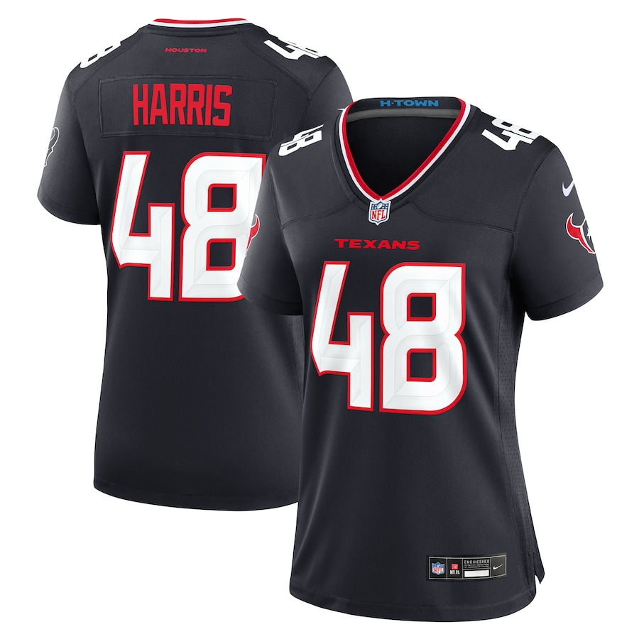 Women's Houston Texans Christian Harris Nike Navy Team Game Jersey - ujerseystore