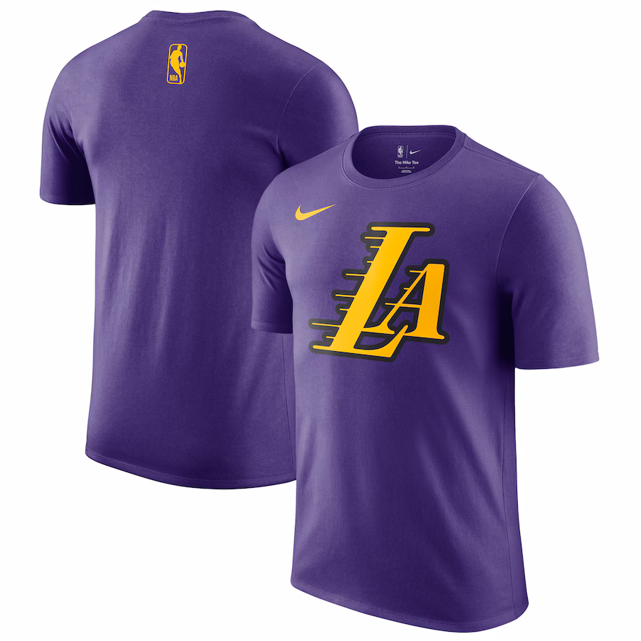 Men's Los Angeles Lakers Nike Purple 2024/25 City Edition Essential Logo T-Shirt - ujerseystore