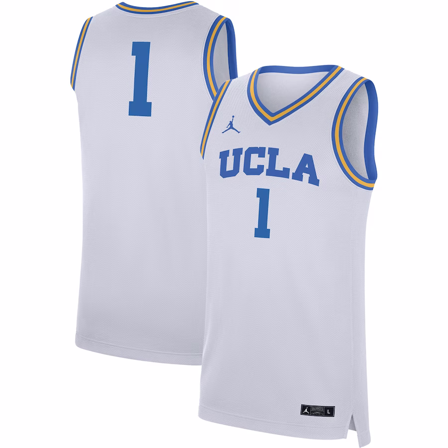 #1 UCLA Bruins Jordan Brand Replica Jersey - White - ujerseystore