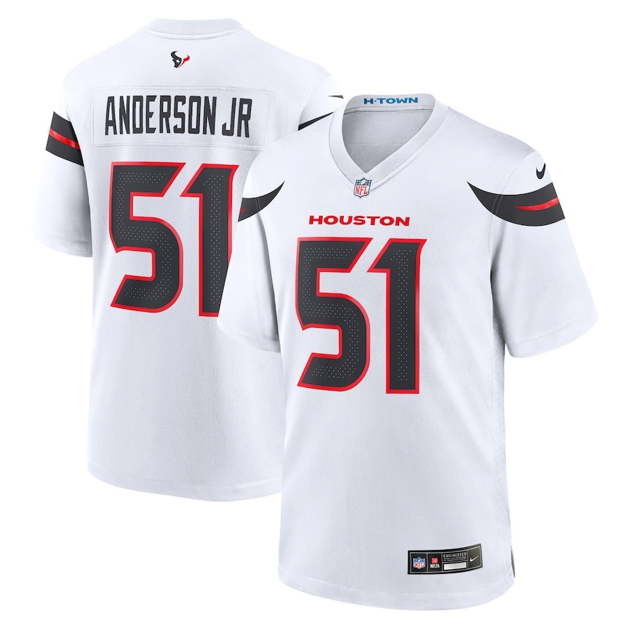 Men's Houston Texans Will Anderson Jr. Nike White Game Jersey - ujerseystore