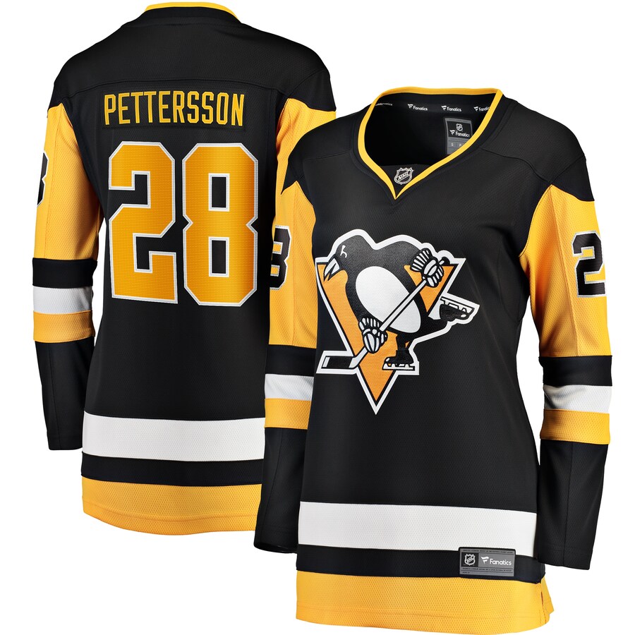 Women's Pittsburgh Penguins Marcus Pettersson Fanatics Branded Black Home Breakaway Player Jersey - ujerseystore
