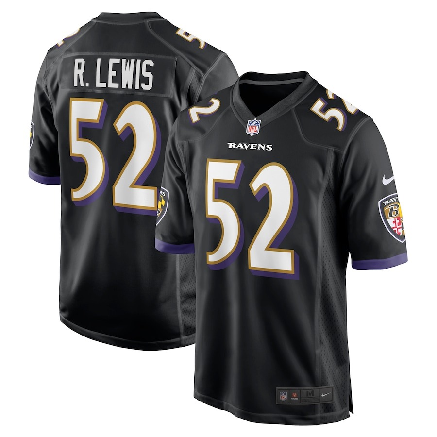 Men's Baltimore Ravens Ray Lewis Nike Black Retired Player Jersey - ujerseystore