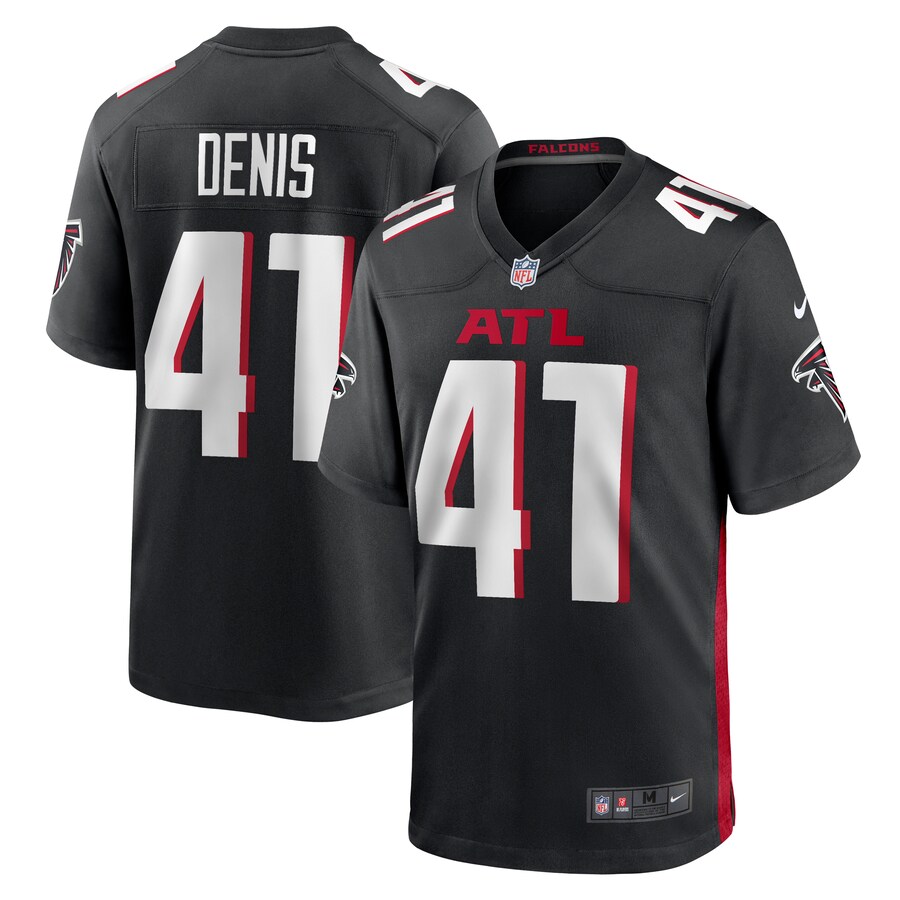 Men's Atlanta Falcons Lukas Denis Nike  Black  Game Jersey - ujerseystore