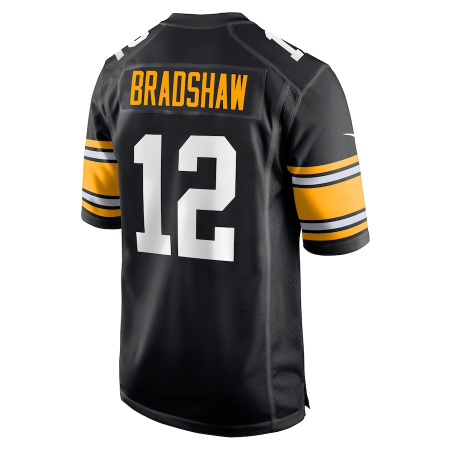 Men's Pittsburgh Steelers Terry Bradshaw Nike Black Retired Player Jersey - ujerseystore