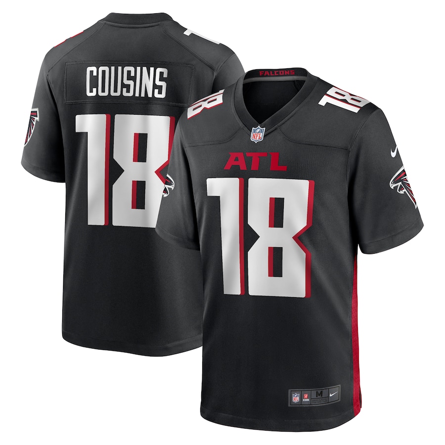 Youth Atlanta Falcons Kirk Cousins Nike Black Game Player Jersey - ujerseystore