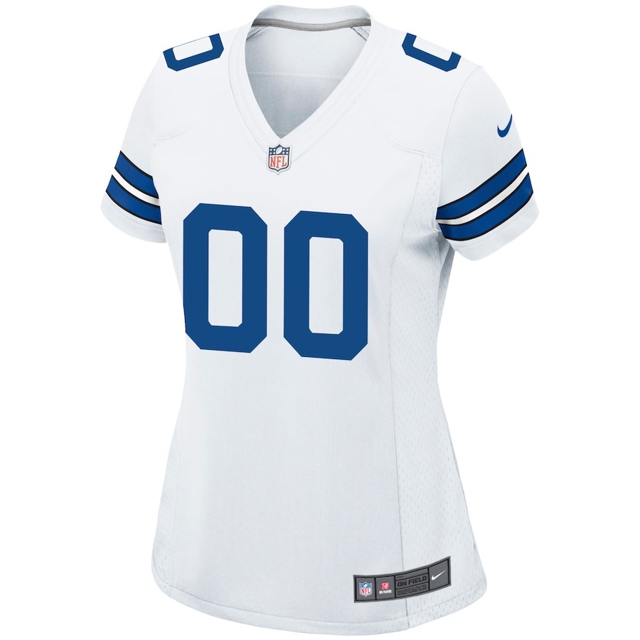 Women's Nike White Dallas Cowboys Custom Game Jersey - ujerseystore