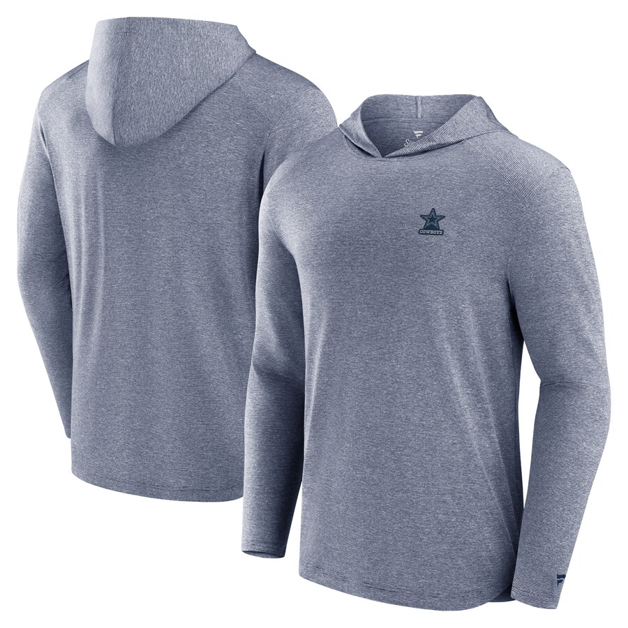 Men's Dallas Cowboys Fanatics Gray Front Office Power Mono Long Sleeve Hoodie T-Shirt - ujerseystore