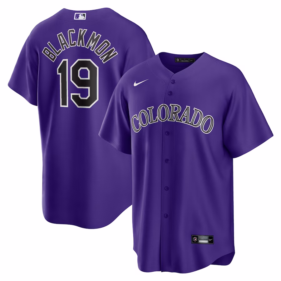 Men's Colorado Rockies Charlie Blackmon Nike Purple Alternate Replica Player Name Jersey - ujerseystore