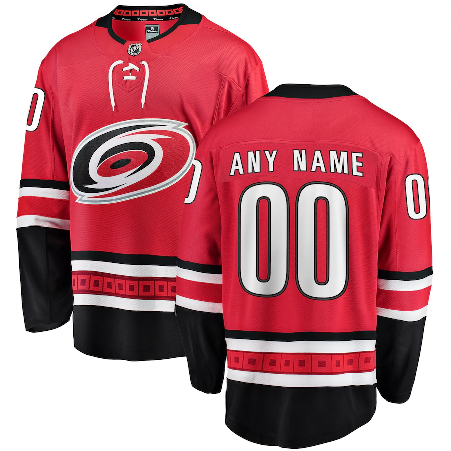 Men's Carolina Hurricanes Fanatics Red Alternate Breakaway Custom Jersey - ujerseystore