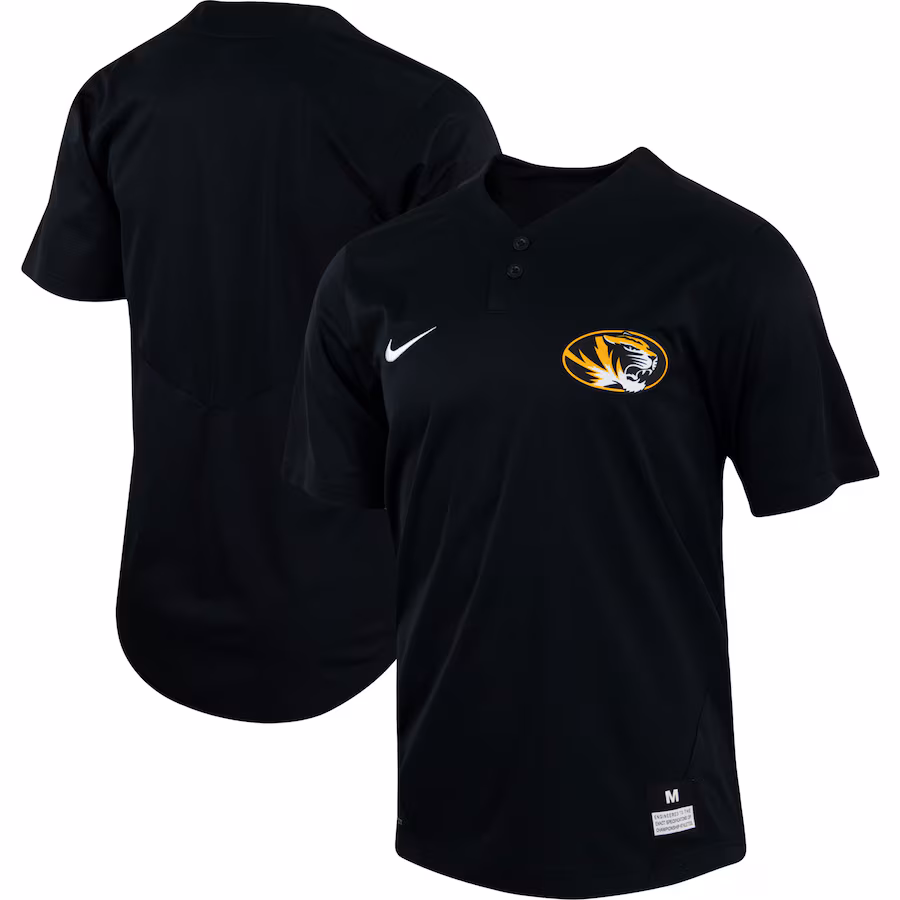 Men's Nike Black Missouri Tigers Two-Button Replica Baseball Jersey - ujerseystore