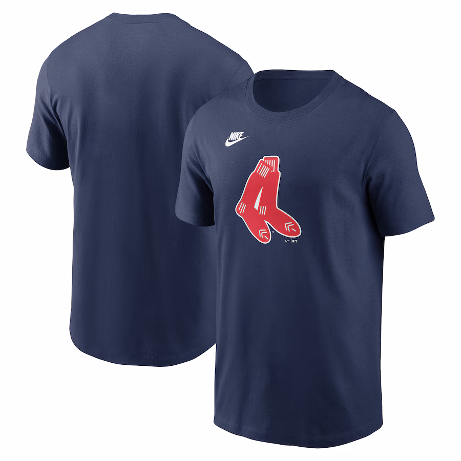 Men's Boston Red Sox Nike Navy Cooperstown Collection Team Logo T-Shirt - ujerseystore