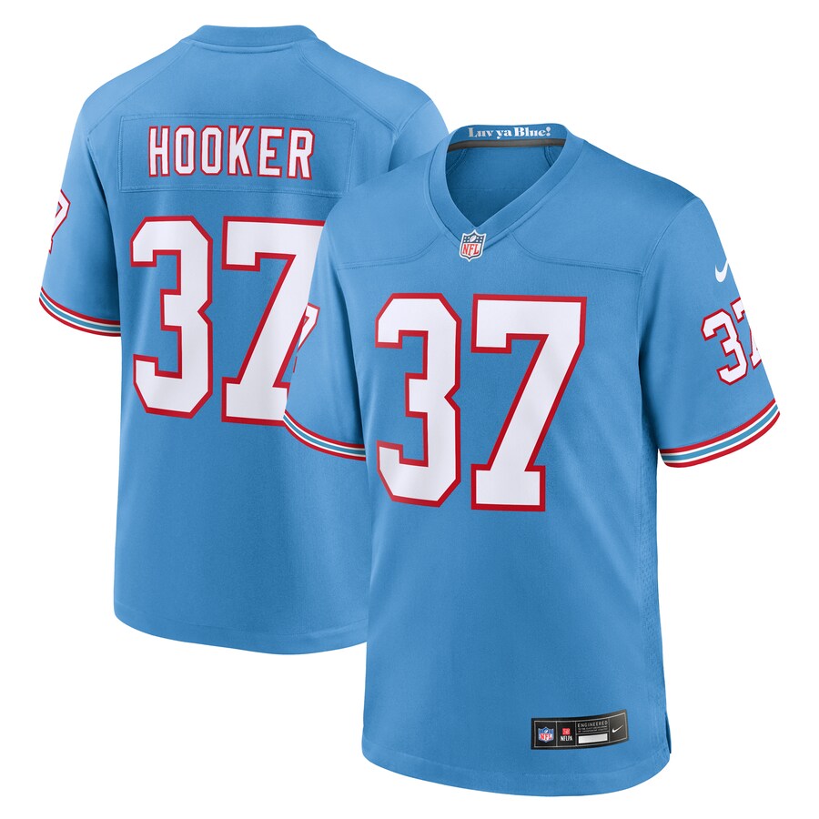 Men's Tennessee Titans Amani Hooker Nike Light Blue Oilers Throwback Player Game Jersey - ujerseystore