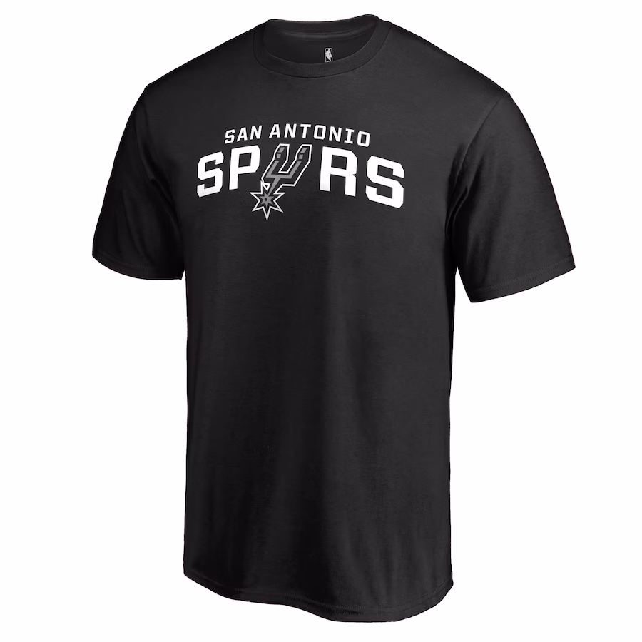 Men's San Antonio Spurs Black Secondary Logo T-Shirt - ujerseystore