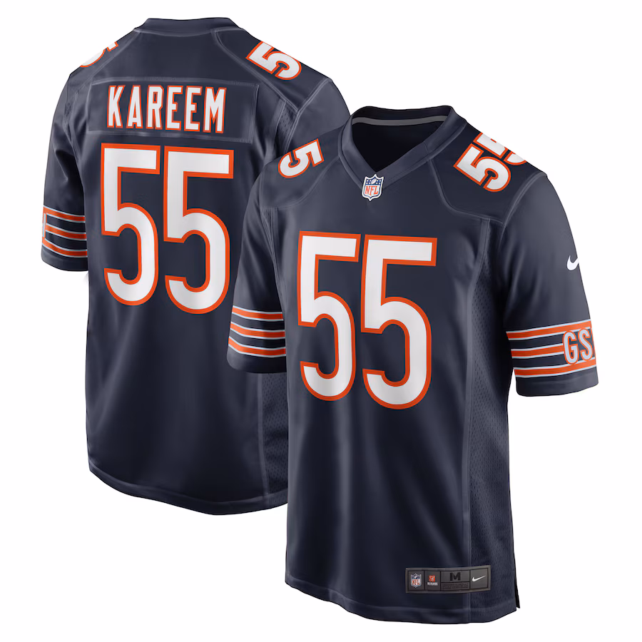 Men's Chicago Bears Khalid Kareem Nike  Navy Team Game Jersey - ujerseystore