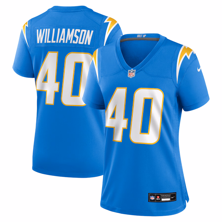 Women's Los Angeles Chargers Kendall Williamson Nike Powder Blue Game Jersey - ujerseystore