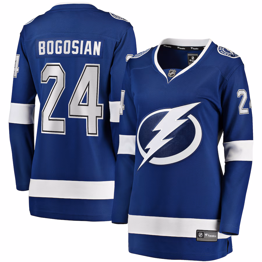 Women's Tampa Bay Lightning Zach Bogosian Fanatics Blue Home Breakaway Player Jersey - ujerseystore