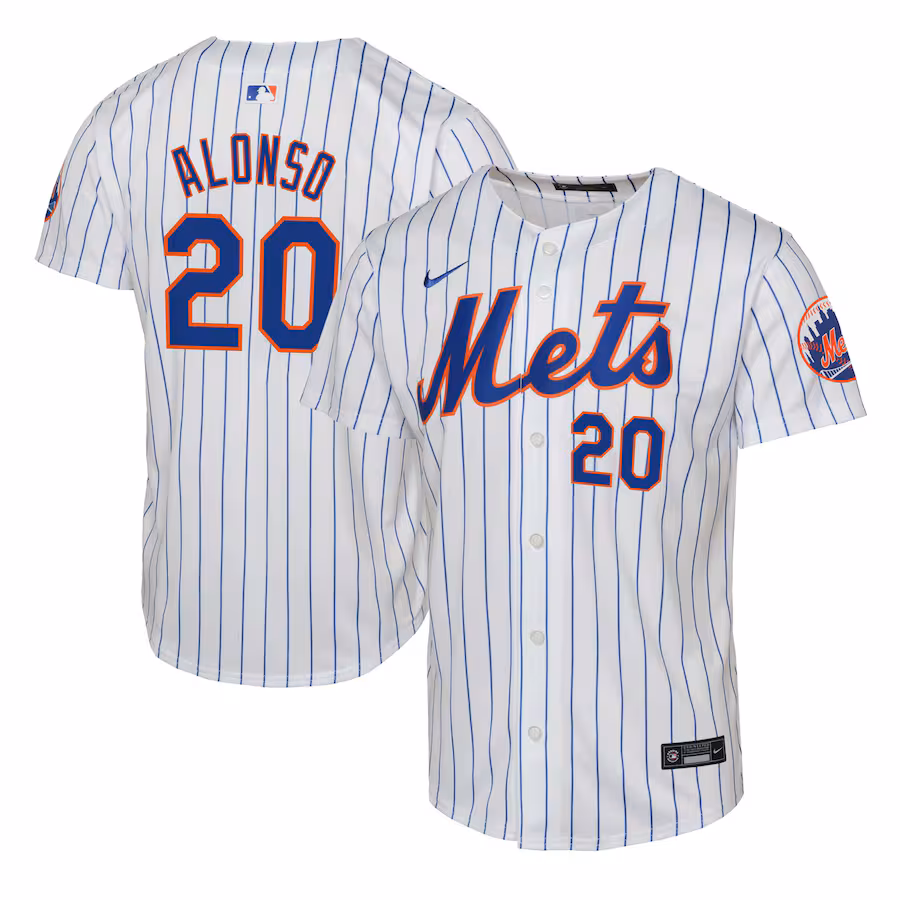 Youth New York Mets Pete Alonso Nike White Limited Player Jersey - ujerseystore
