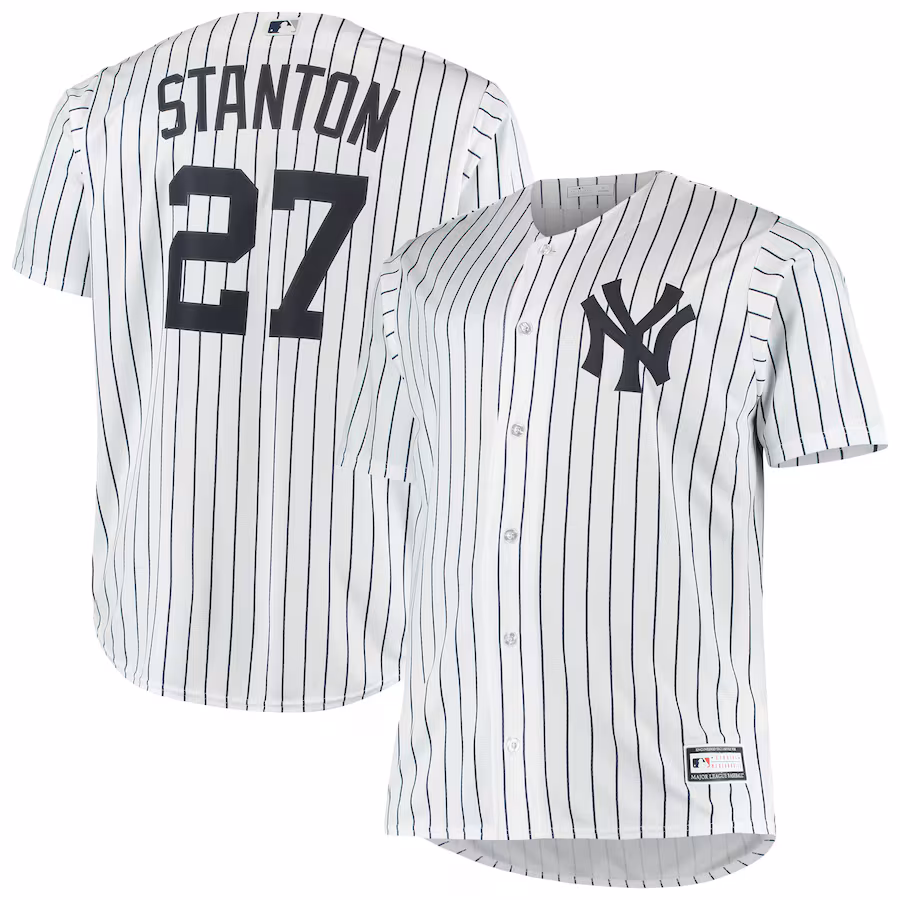 Men's New York Yankees Giancarlo Stanton White Big & Tall Replica Player Jersey - ujerseystore