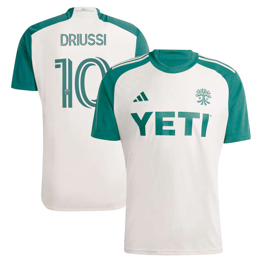Men's Austin FC Sebastián Driussi adidas Tan 2024 The Armadillo Kit Replica Player Jersey - ujerseystore