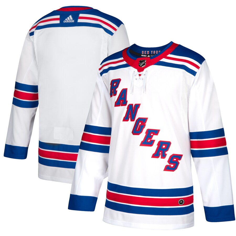 Men's New York Rangers adidas White Away Authentic Blank Jersey - ujerseystore