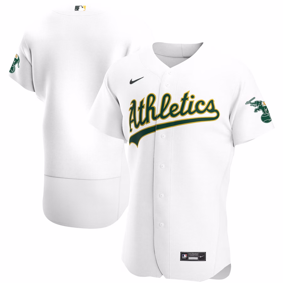 Men's Oakland Athletics Nike White Home Authentic Team Jersey - ujerseystore