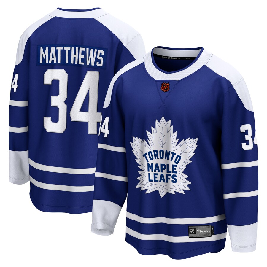 Men's Toronto Maple Leafs Auston Matthews Fanatics Branded Royal Special Edition 2.0 Breakaway Player Jersey - ujerseystore