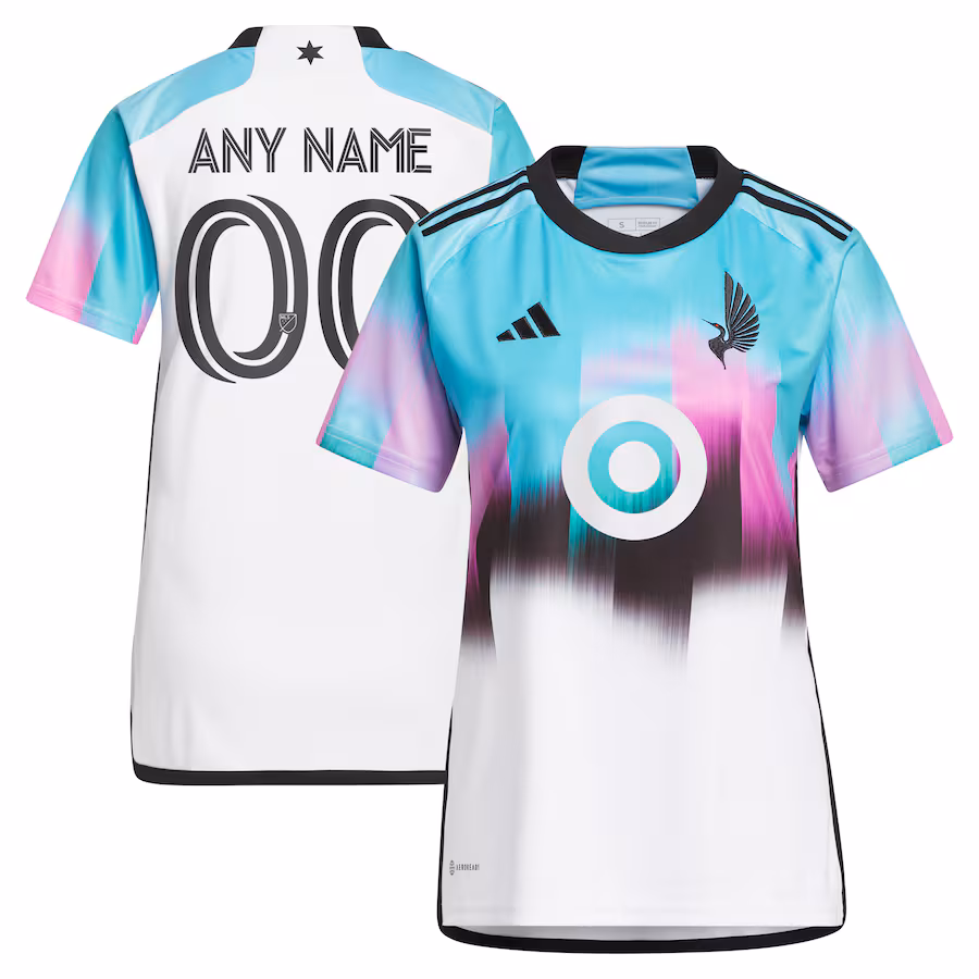 Women's Minnesota United FC adidas White 2023 The Northern Lights Kit Replica Custom Jersey - ujerseystore