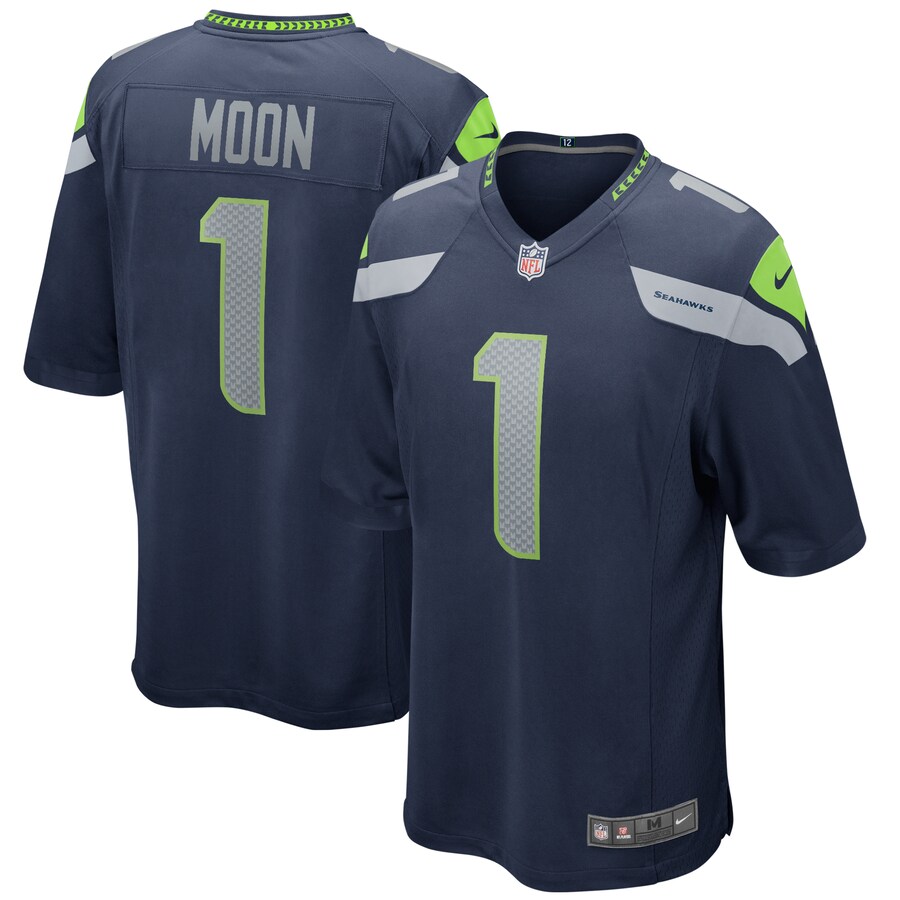 Men's Seattle Seahawks Warren Moon Nike College Navy Game Retired Player Jersey - ujerseystore