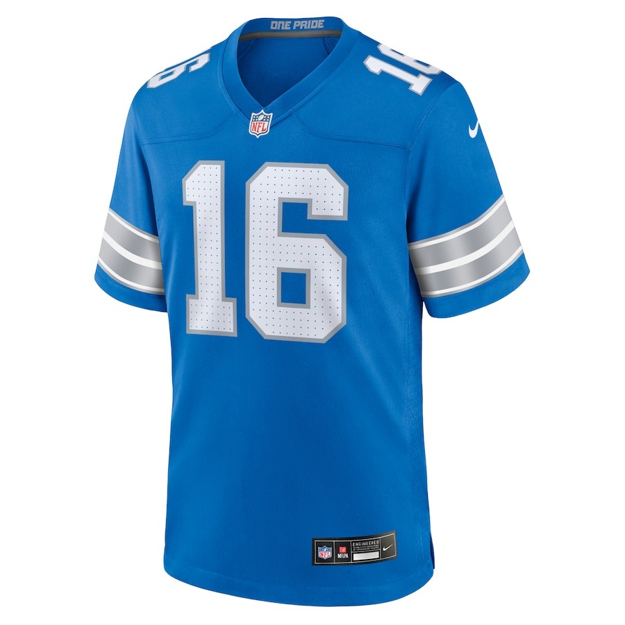 Men's Detroit Lions Jared Goff Nike Blue Game Jersey - ujerseystore