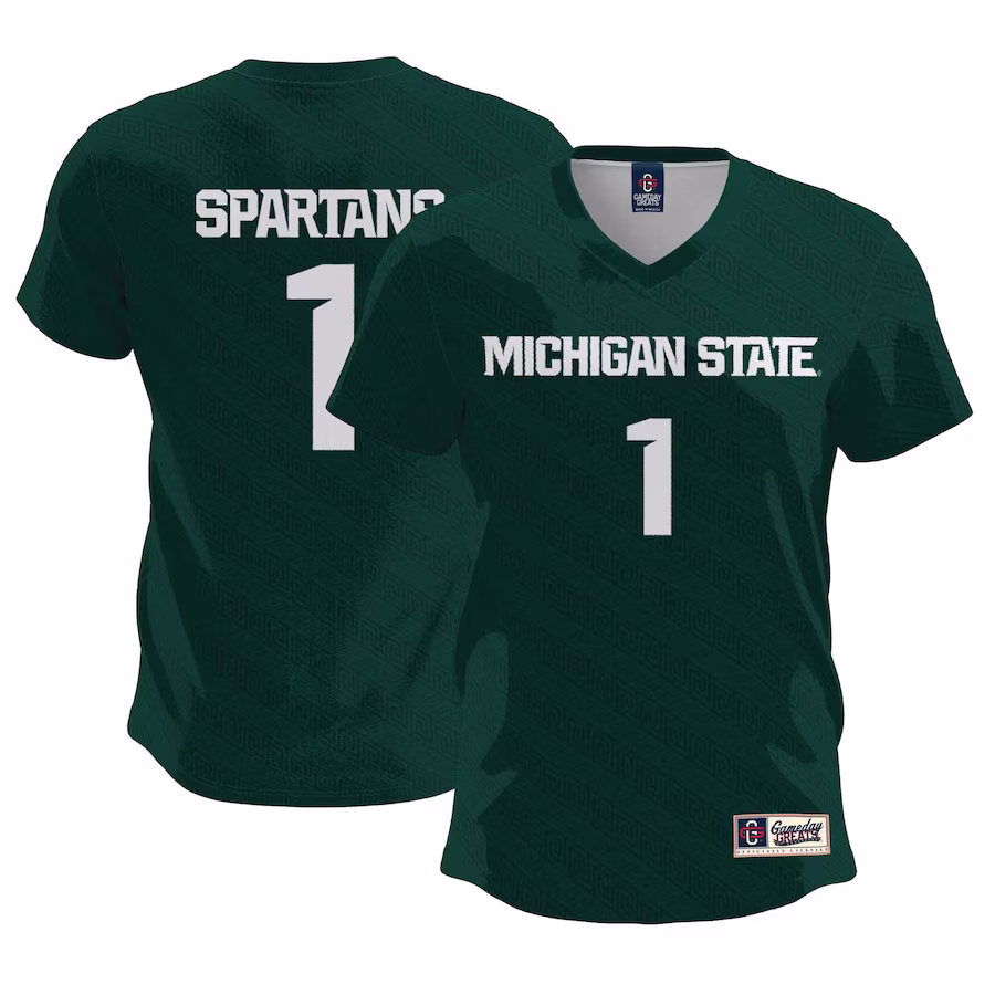 #1  Michigan State Spartans GameDay Greats Women's  Lightweight Soccer Team Jersey - Green - ujerseystore