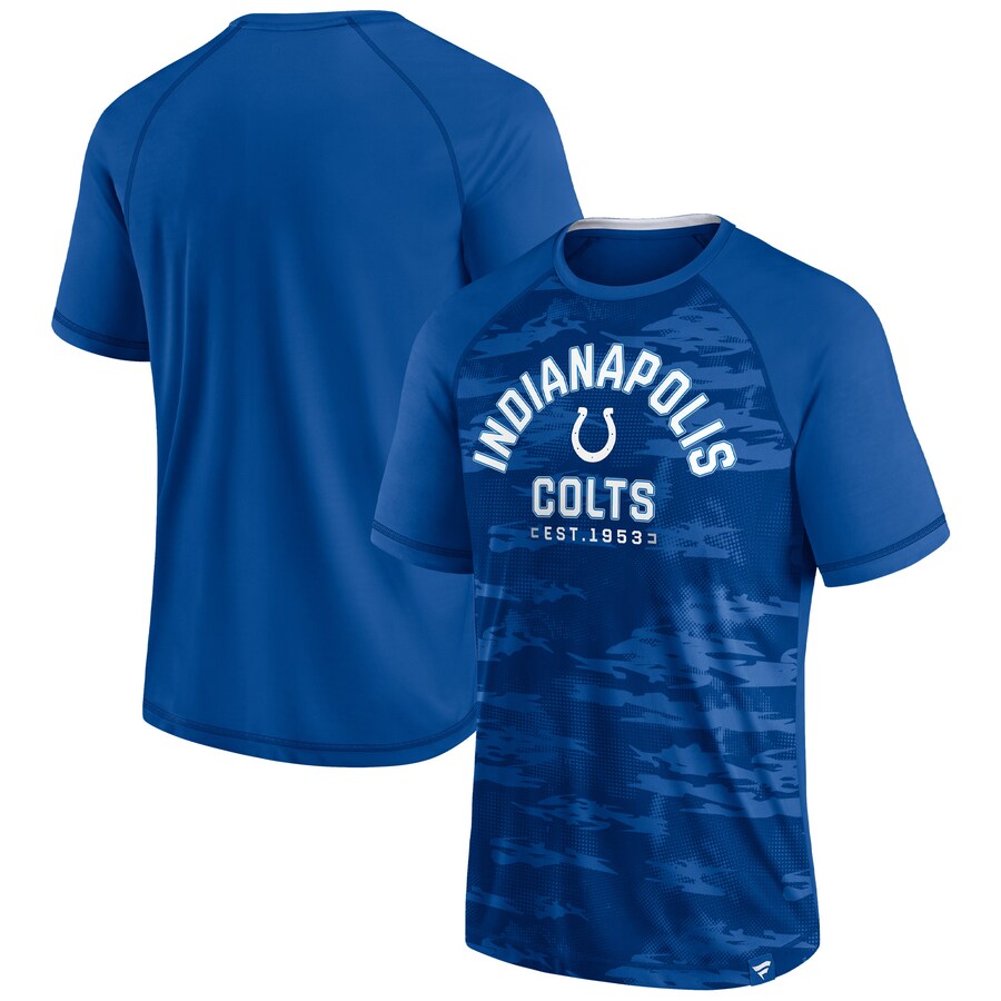 Men's Indianapolis Colts Fanatics Royal Hail Mary Raglan T-Shirt - ujerseystore
