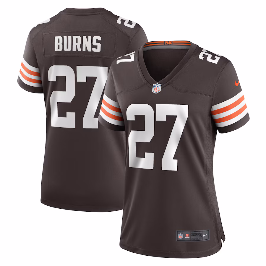 Women's Cleveland Browns Lorenzo Burns Nike  Brown Team Game Jersey - ujerseystore