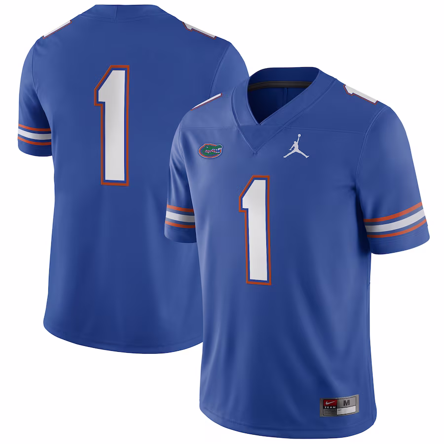 #1 Florida Gators Jordan Brand Game Jersey - Royal - ujerseystore