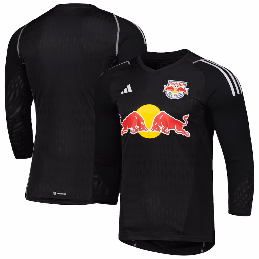 Men's New York Red Bulls adidas Black 2023 Goalkeeper Long Sleeve Replica Jersey - ujerseystore