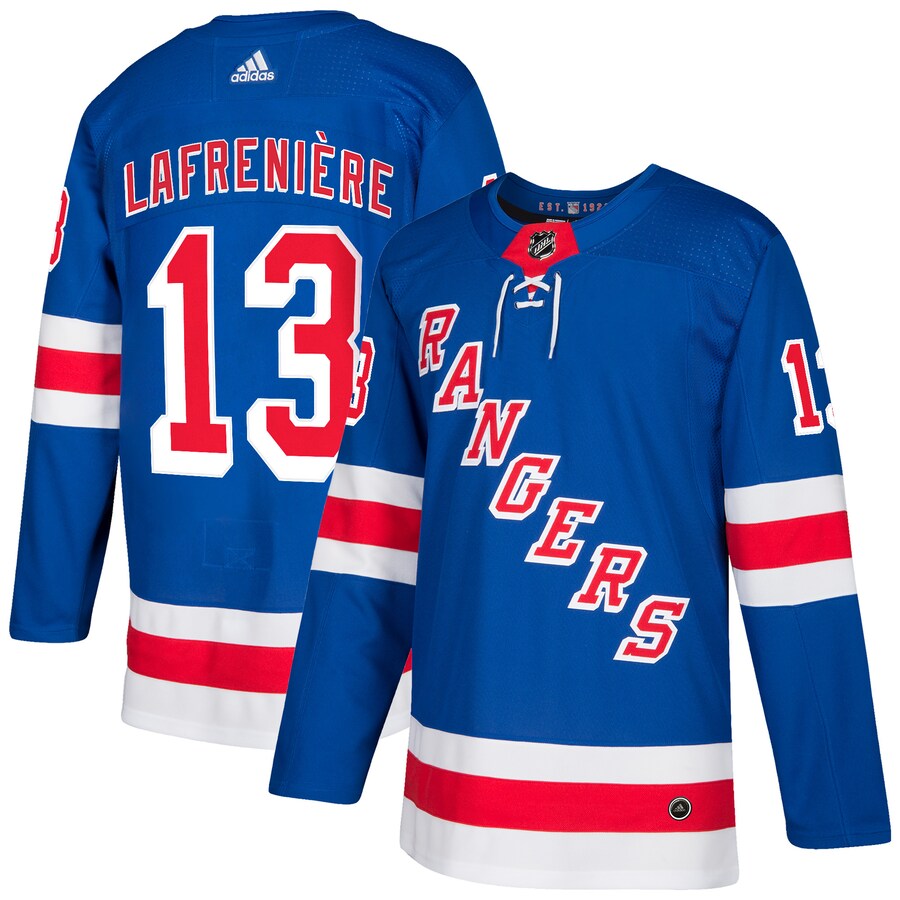 Men's New York Rangers Alexis Lafreniere adidas Blue Home Authentic Player Jersey - ujerseystore
