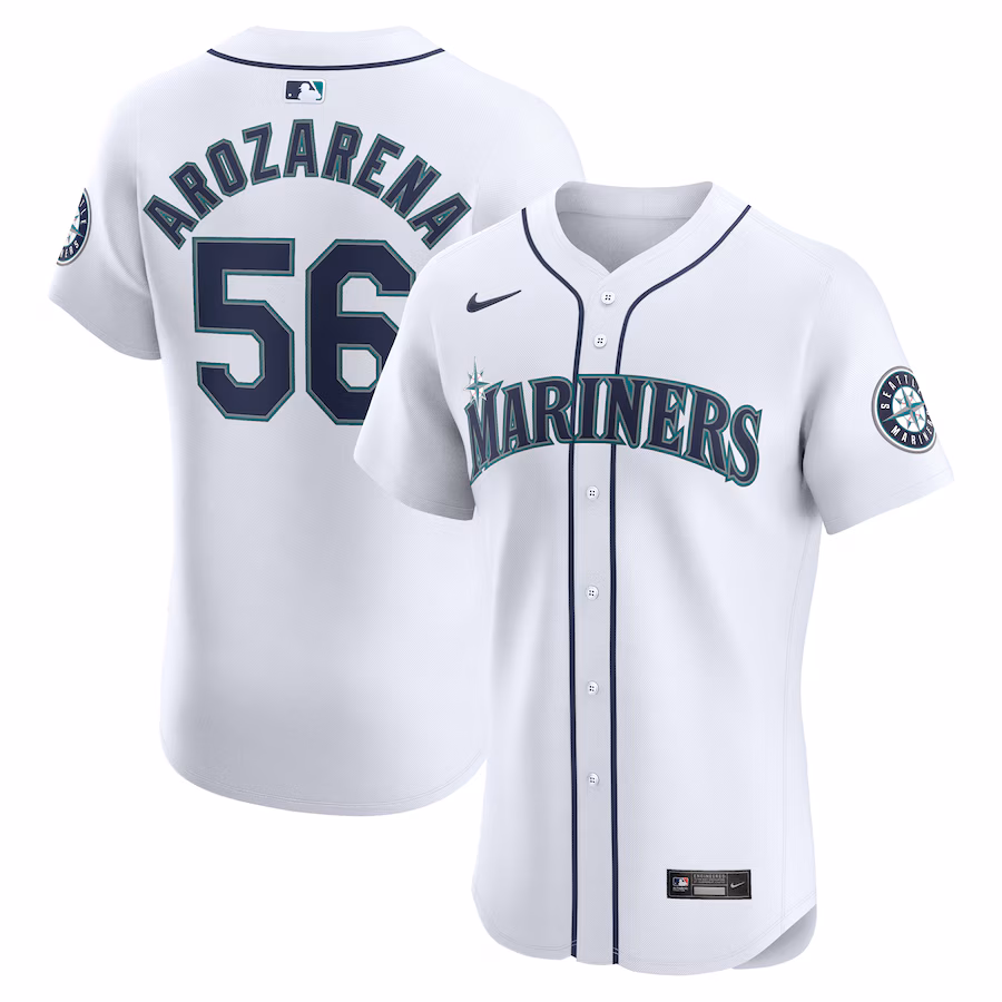 Men's Seattle Mariners Randy Arozarena Nike White Home Elite Player Jersey - ujerseystore