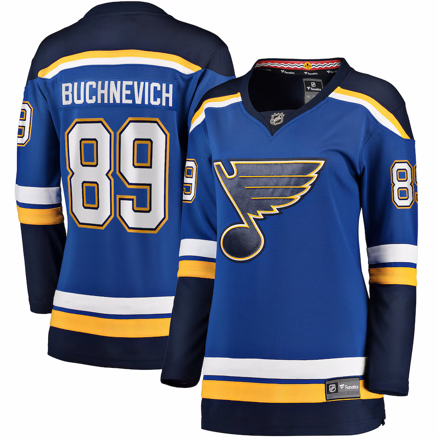 Women's St. Louis Blues Pavel Buchnevich Fanatics Blue Home Breakaway Player Jersey - ujerseystore