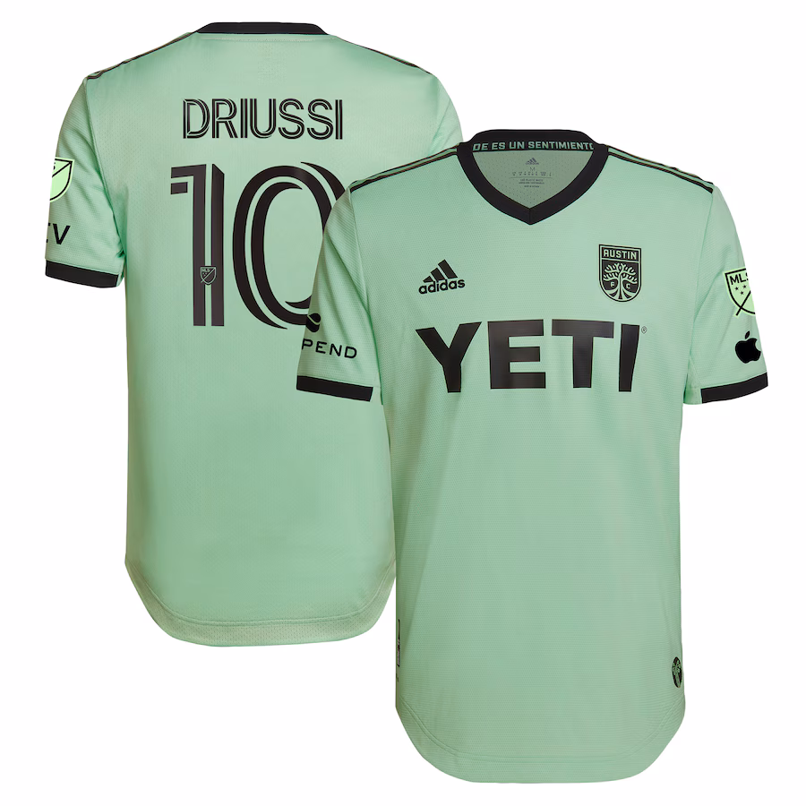 Men's Austin FC Sebastián Driussi adidas Mint 2023 The Sentimiento Kit Authentic Player Jersey - ujerseystore