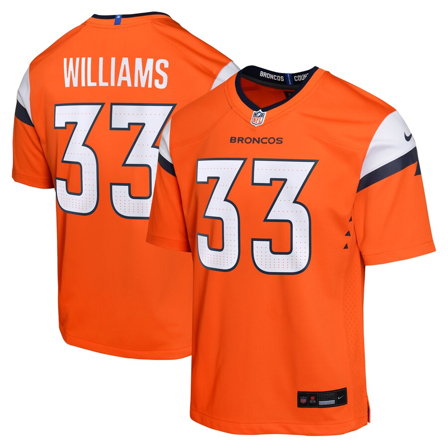 Youth Denver Broncos Javonte Williams Nike Orange Game Jersey - ujerseystore