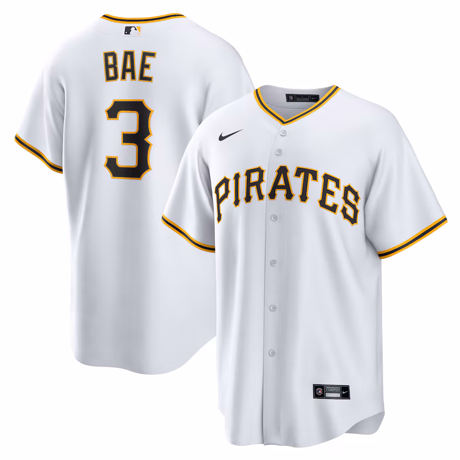 Men's Pittsburgh Pirates Ji-Hwan Bae Nike White Replica Player Jersey - ujerseystore