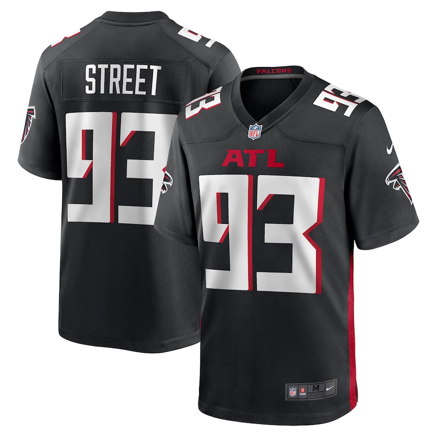 Men's Atlanta Falcons Kentavius Street Nike Black Team Game Jersey - ujerseystore