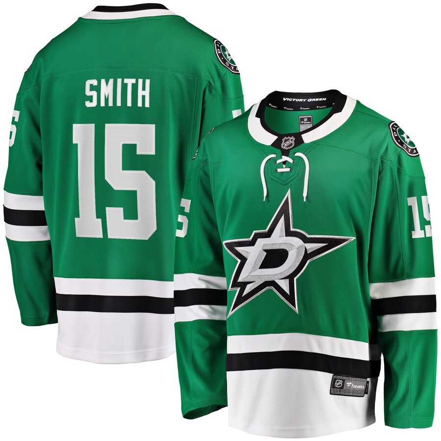 Men's Dallas Stars Craig Smith Fanatics Branded Kelly Green Home Breakaway Jersey - ujerseystore