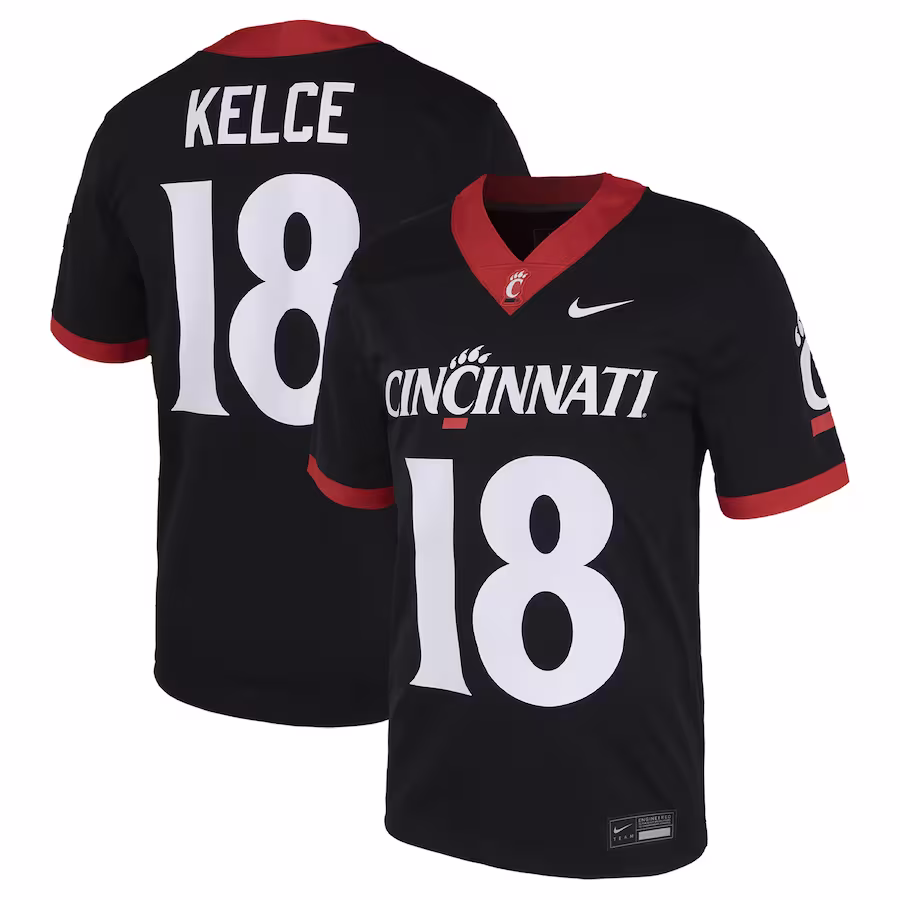 Travis Kelce Cincinnati Bearcats Nike Replica Untouchable Jersey - Black - ujerseystore