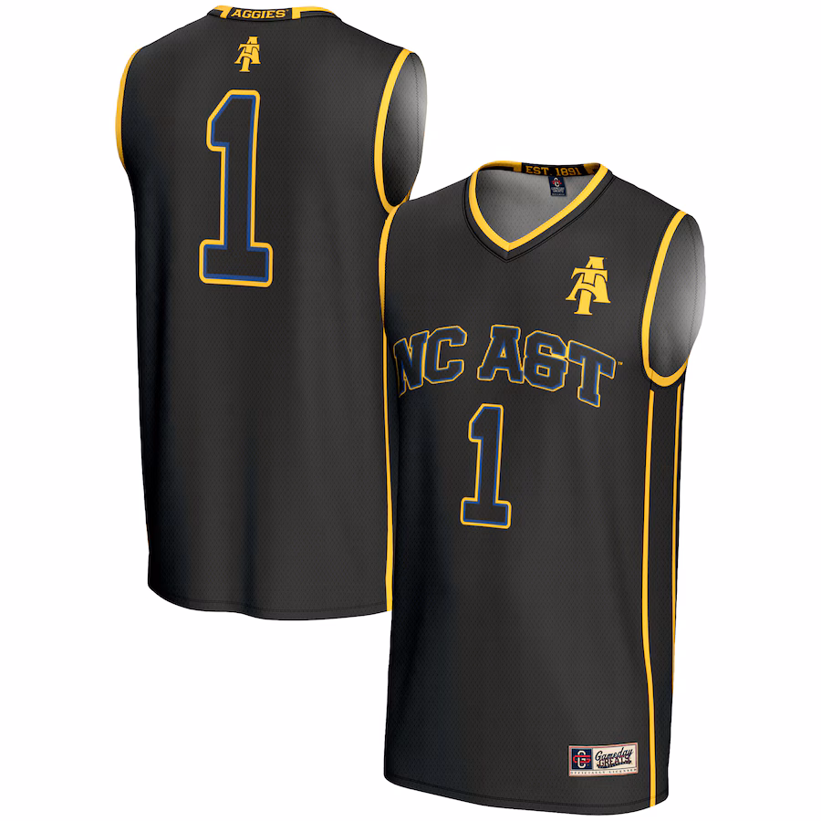 Youth GameDay Greats Black #1 North Carolina A&T Aggies Lightweight Basketball Jersey - ujerseystore