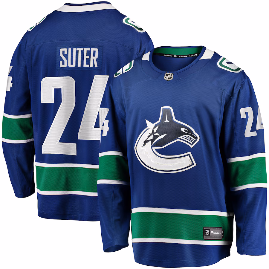 Men's Vancouver Canucks Pius Suter Fanatics Blue Home Premier Breakaway Player Jersey - ujerseystore