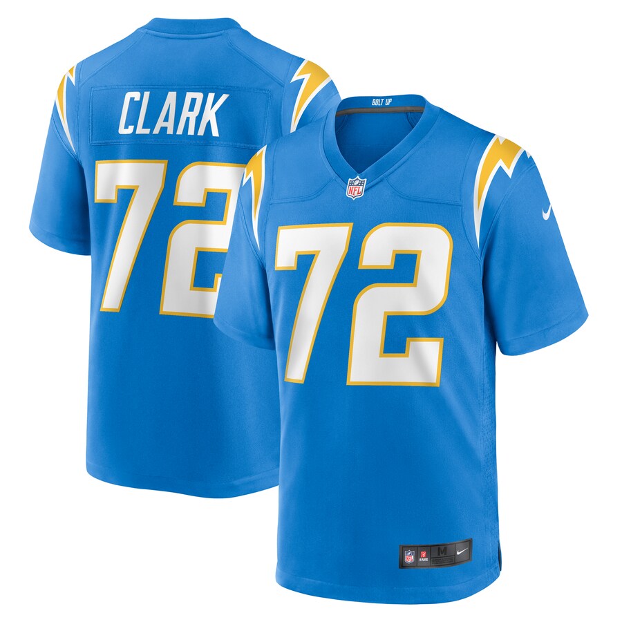 Men's Los Angeles Chargers Jerrod Clark Nike  Powder Blue Team Game Jersey - ujerseystore