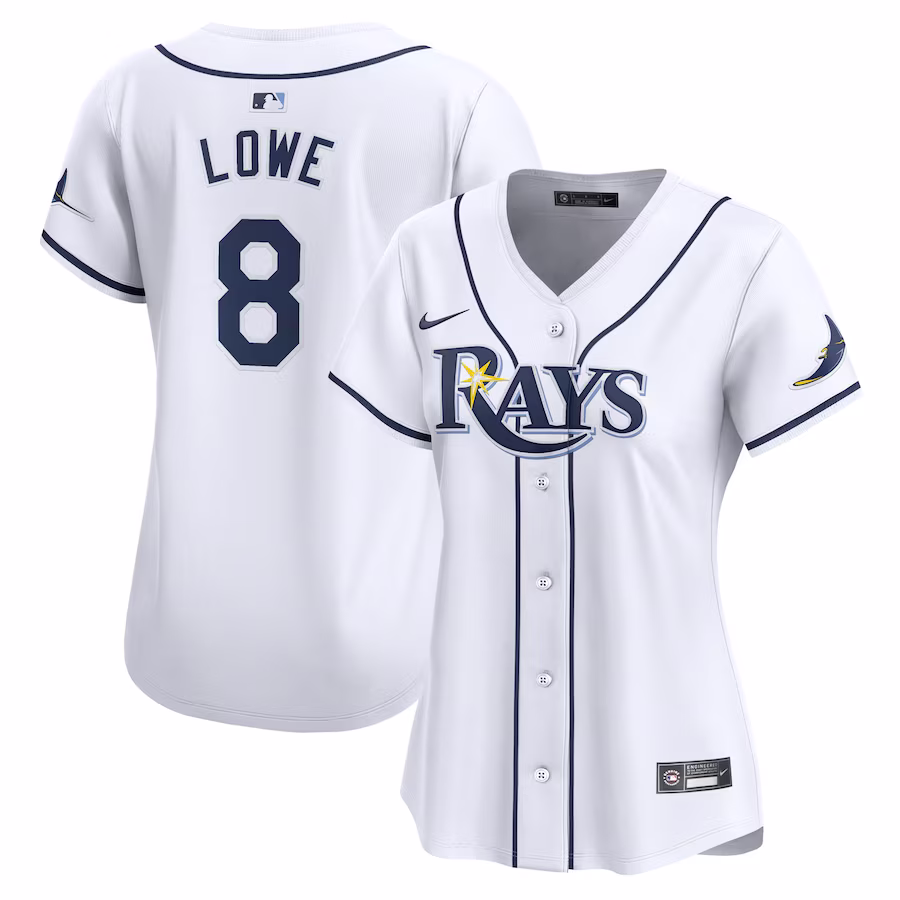Women's Tampa Bay Rays Brandon Lowe Nike White Home Limited Player Jersey - ujerseystore